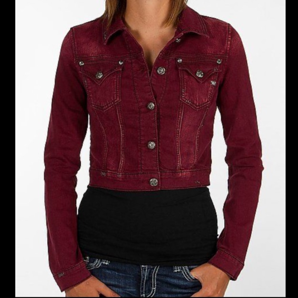 Miss Me studded embellished denim jean jacket
